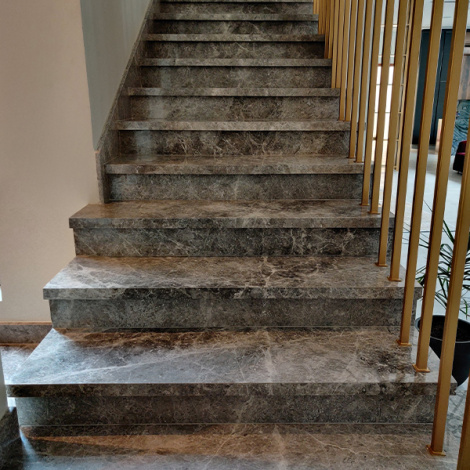 Marble stairs showcasing Roma Marbles' wide range of marbles in Bahrain